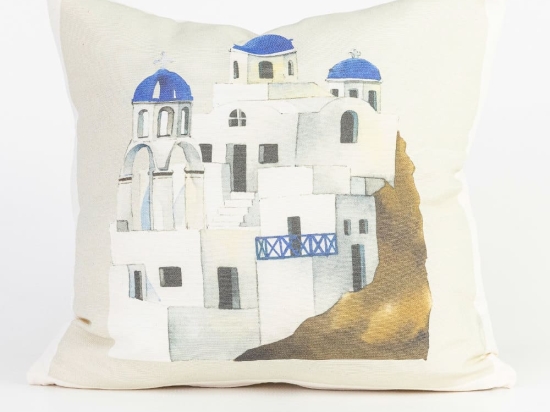 Borea Μαξιλάρι Διακοσμητικό Printed Σχέδιο 52 45 x 45 cm Εκρού