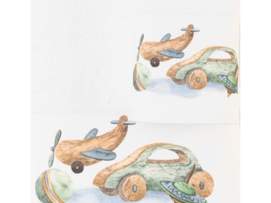 Borea Πετσέτες Σετ 2ΤΜΧ Toys Λευκό 70 x 120 / 30 x 50 cm Λευκό