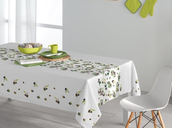 Borea Τραπεζομάντηλο Ελιά 140 x 260 cm Λευκό