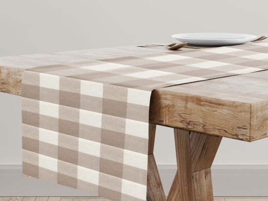 Borea Τραβέρσα Αδιαβροχοποιημένο Καρώ 45 x 180 cm Πορτοκαλί