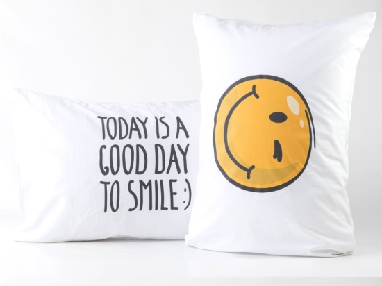 Borea Ζεύγος Μαξιλαροθήκες Smile (2) 50 x 70 cm Λευκό