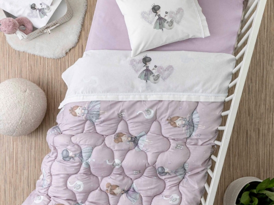 Borea Πάπλωμα Κούνιας Odette 110 x 140 cm Λιλά