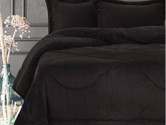 Borea Κουβερτοπάπλωμα Cozy Υπέρδιπλο 220 x 240 cm Μαύρο