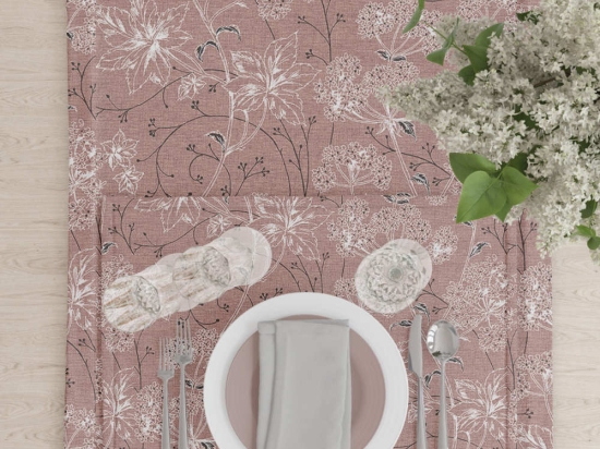 Borea Τραπεζομάντηλο Dandelion Ροζέ 140 x 140 cm Ροζέ