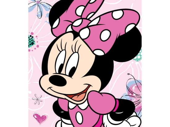 Borea Κουβέρτα Flannel Minnie 100 x 150 cm Ροζ