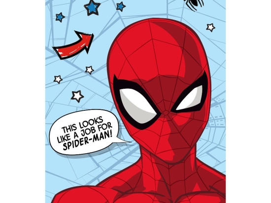 Borea Κουβέρτα Flannel Spiderman Job 100 x 150 cm Σιέλ
