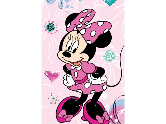 Borea Πετσέτα Θαλάσσης Βαμβακερή Βελούδινη Minnie 320gsm 70 x 140 cm Ροζ