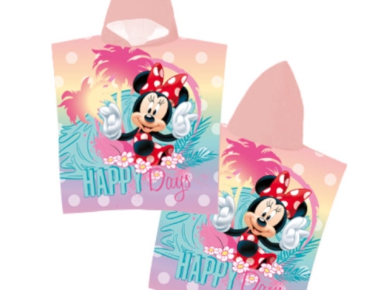 Borea Παιδικό Πόντσο Microfiber Minnie 55 x 110 cm Ροζ