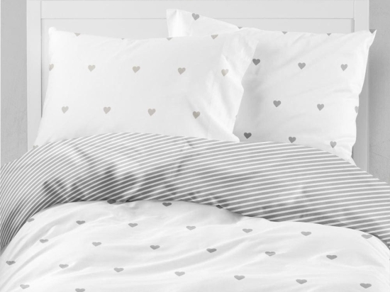Borea Σεντόνι Mix & Match Diagonal Μονό 160 x 240 cm Γκρι