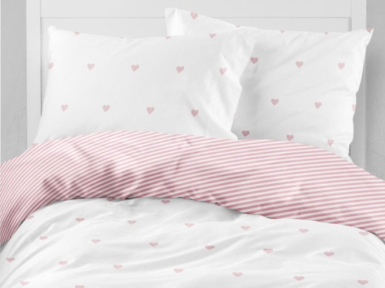 Borea Σεντόνι Mix & Match Diagonal Μονό 160 x 240 cm Ροζέ