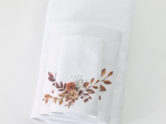 Borea Πετσέτες Σετ 3ΤΜΧ Sienna 70 x 140 / 50 x 90 / 30 x 50 cm Λευκό