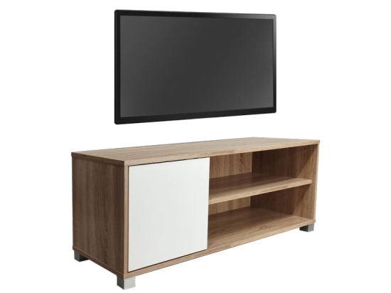Έπιπλο τηλεόρασης Ellon pakoworld μελαμίνης sonoma-λευκό 120x40x41εκ.