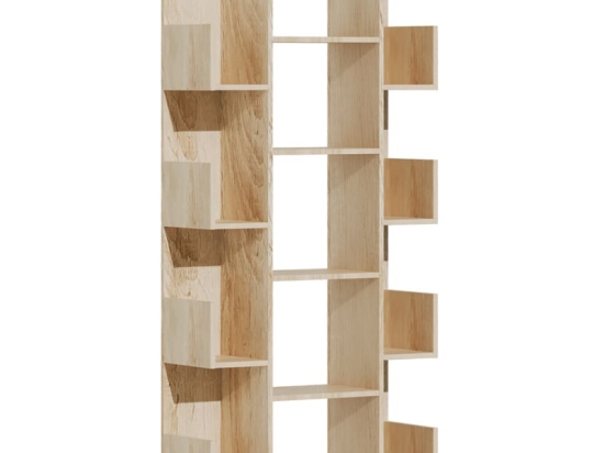 Βιβλιοθήκη Charles pakoworld μελαμίνης φυσικό 90x31x182,5εκ