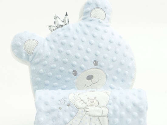 Borea Κουβέρτα Κούνιας Angel Bear 110 x 140 cm Γαλάζιο