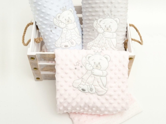 Borea Κουβέρτα Αγκαλιάς Angel Bear 75 x 100 cm Γκρι