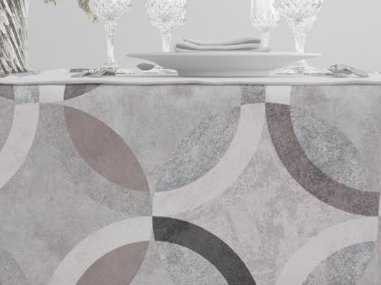 Borea Τραπεζομάντηλο Κύκλοι Γκρι 140 x 140 cm Γκρι