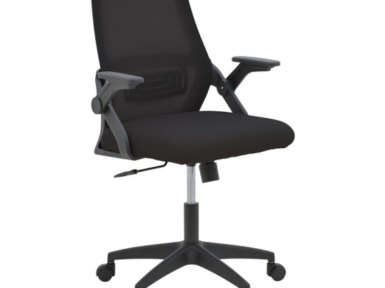 Καρέκλα γραφείου Reji pakoworld mesh ύφασμα μαύρο 58x60x89-99εκ