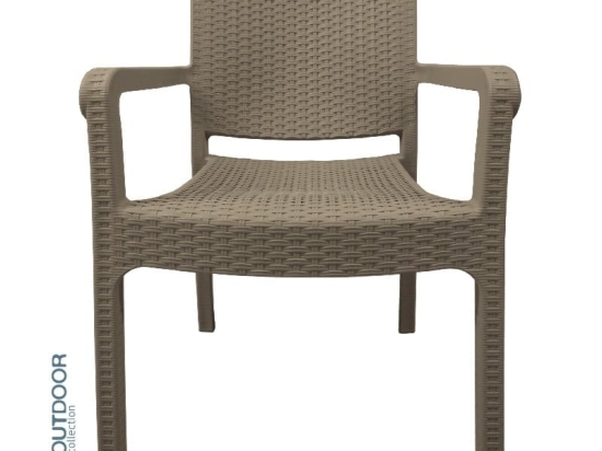 Bonsai Home Πολυθρόνα Rattan PP 58x55x87εκ Μπεζ