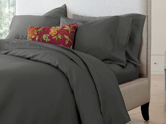 Ariete Casa Σετ Σεντόνια Βαμβακερά Περκάλι 250 TC King Size 240×260 - Homeport Ανθρακί