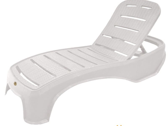 Bonsai Home Ξαπλώστρα PP Θαλάσσης Στοιβαζόμενη 200x65x35 Λευκό