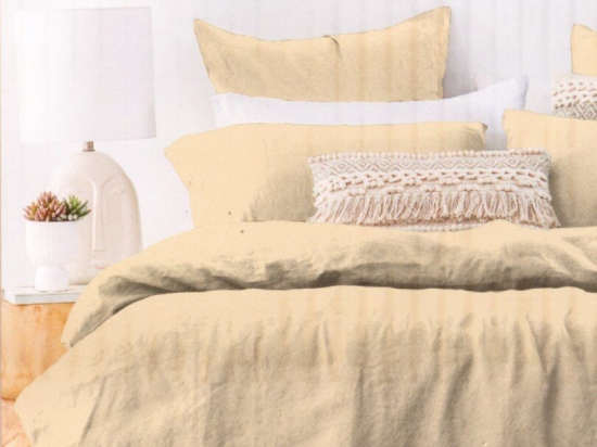 Ariete Casa Σετ Παπλωματοθήκη Βαμβακοσατέν 250 TC King Size 240×260 – Lux Home Εκρού