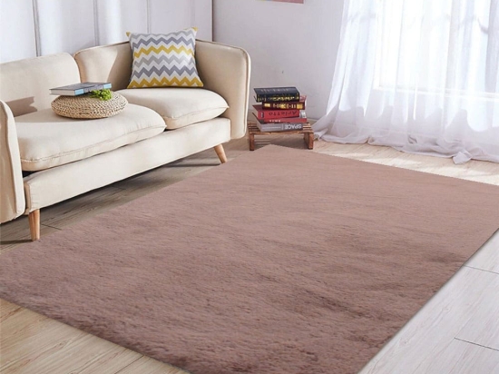 Bonsai Home Χαλί Γούνινο 160x230 - Rabbit Fur Σάπιο Μήλο/Ροζέ
