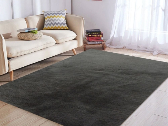 Bonsai Home Χαλί Γούνινο 160x230 - Rabbit Fur Ανθρακί