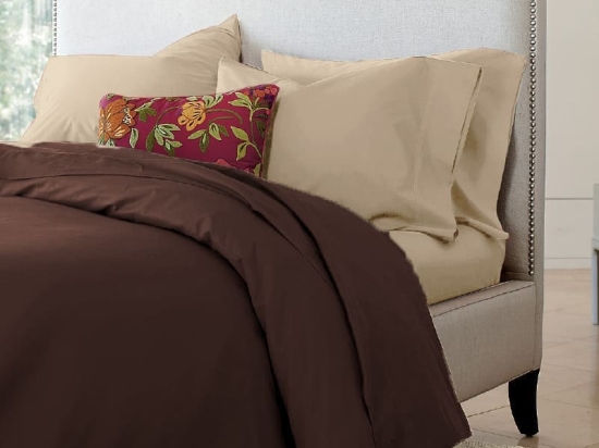 Ariete Casa Σετ Παπλωματοθήκη Βαμβακερή Περκάλι 250 TC King Size 240×260 - Homeport  Καφέ / Εκρού