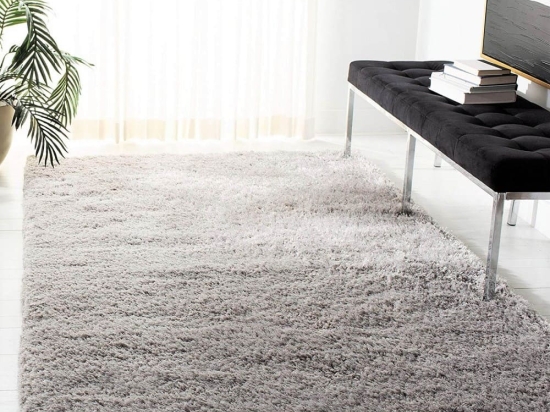 Bonsai Home Χαλί Shaggy 5D με Έξτρα Ψηλό Πέλος 160x220 - Plato Γκρι Ανοιχτό
