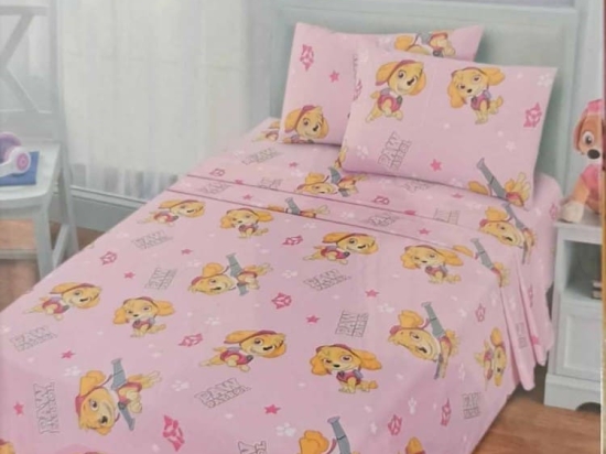Bonsai Home Πάπλωμα Μονό 160x240 Βαμβακερό Περκάλι 160 TC  – Paw Patrol Ροζέ