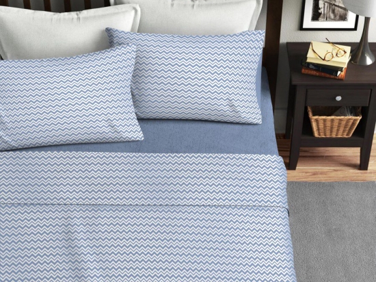 Ariete Casa Σετ Παπλωμπατοθήκη Υπέρδιπλη 220×240 - Zig Zag Σιέλ