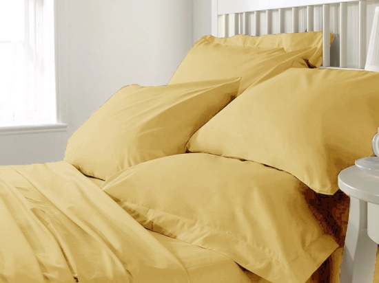 Ariete Casa Σεντόνι Βαμβακερό Kinsg Size 240x260 Μουσταρδί