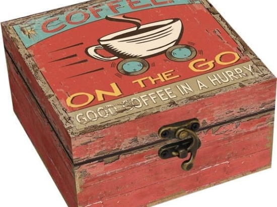 Διακοσμητικό Κουτί “Coffee on the Go” 13Χ13Χ7