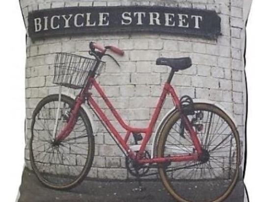 Bonsai Home Μαξιλάρι Printed Bicycle Street 45Χ45 cm