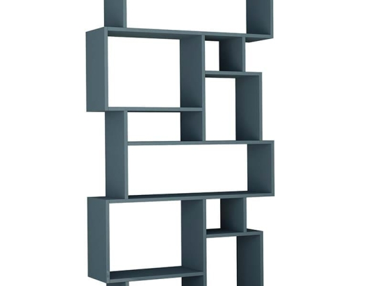 Βιβλιοθήκη Karmato pakoworld χρώμα πετρόλ 96x25.5x168.5εκ