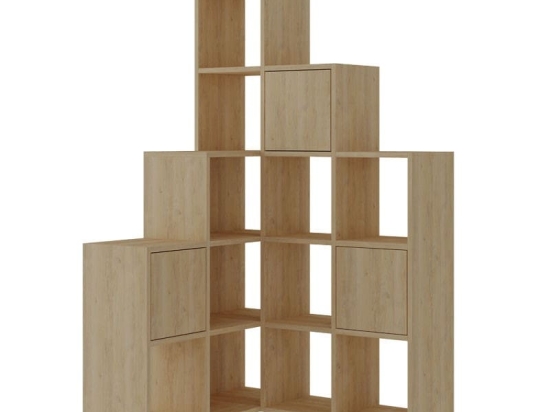 Βιβλιοθήκη Paleo pakoworld φυσικό μελανίνη 150.8x28x150.8εκ