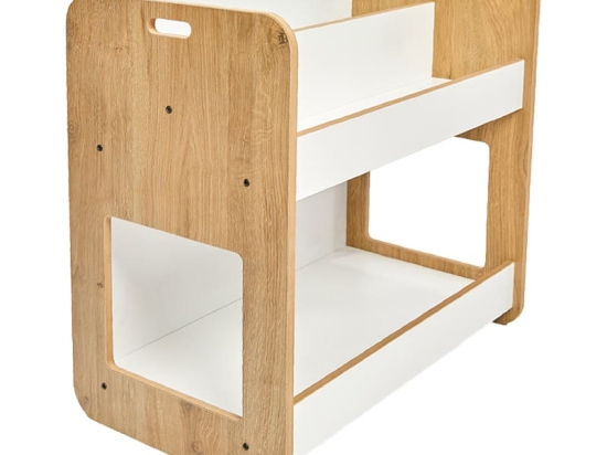 Ραφιέρα Dovere pakoworld φυσικό-λευκό mdf 56x34x55εκ
