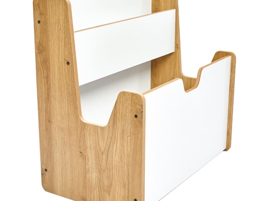 Ραφιέρα Crane pakoworld φυσικό-λευκό mdf 57x34x55εκ
