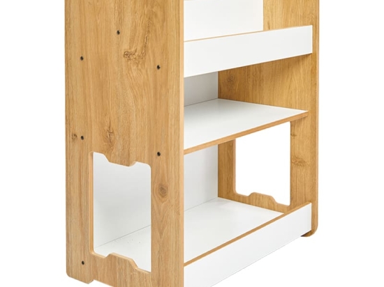 Ραφιέρα Seagull pakoworld φυσικό-λευκό mdf 57x34x70εκ