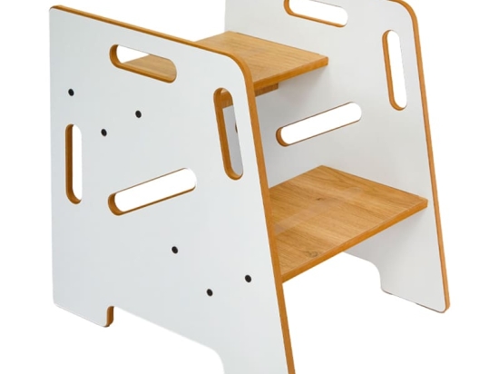 Πύργος εκμάθησης Steppy pakoworld λευκό-φυσικό mdf 34x39x39εκ