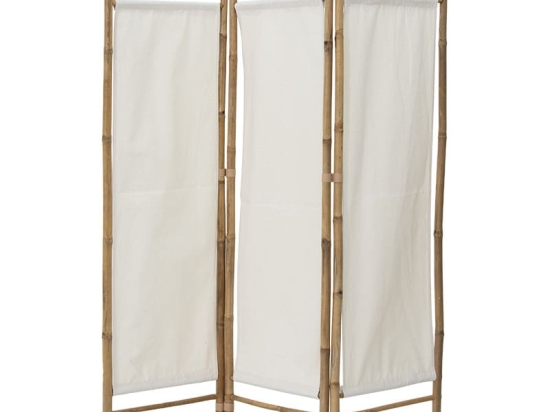 Παραβάν Barra pakoworld bamboo φυσικό-εκρού 135x3x160εκ