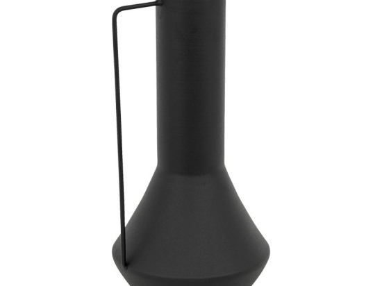 Βάζο Genmary pakoworld μεταλλικό σε μαύρη απόχρωση Φ17x34.5εκ