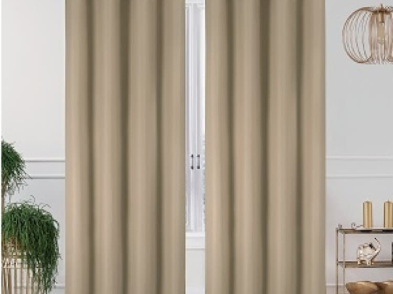 Chios Hellas Κουρτίνα Συσκότισης με Τρουκς Μπεζ Black Out 140x260εκ
