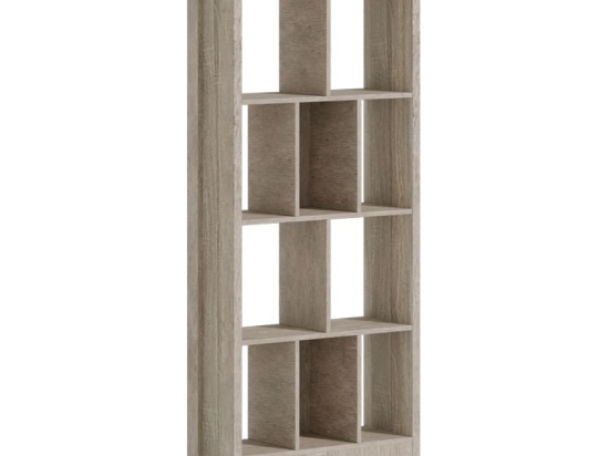 Βιβλιοθήκη Dividre pakoworld sonoma oak μελαμίνης 80x30x181εκ