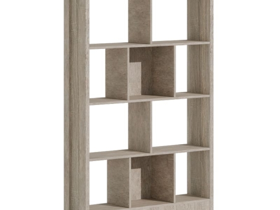 Βιβλιοθήκη Dividre pakoworld sonoma oak μελαμίνης 120x30x181εκ