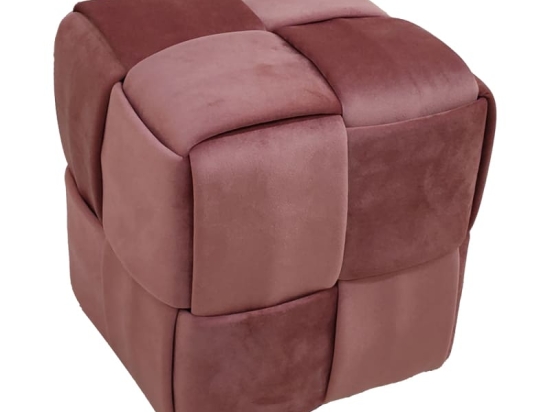 Σκαμπό Jisko pakoworld σάπιο μήλο βελούδο 38x38x40εκ