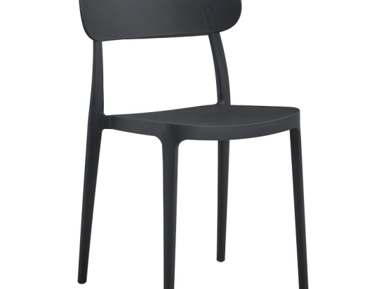 Καρέκλα Amvroan στοιβαζόμενη pakoworld με UV protection ανθρακί pp 51x49x79.5εκ