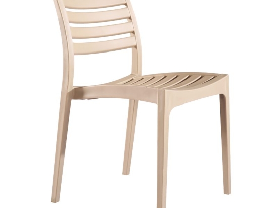 Καρέκλα Gerko pakoworld με UV protection cappuccino pp 57x46x83εκ
