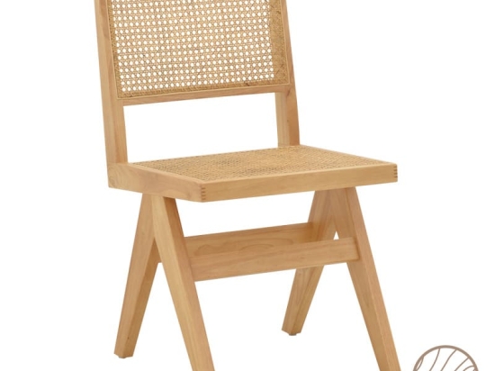 Καρέκλα Winslow pakoworld φυσικό rubberwood 45x56x82εκ