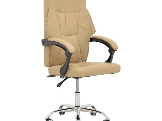 Καρέκλα γραφείου διευθυντή Glorin pakoworld μπεζ pu 60x68x128εκ